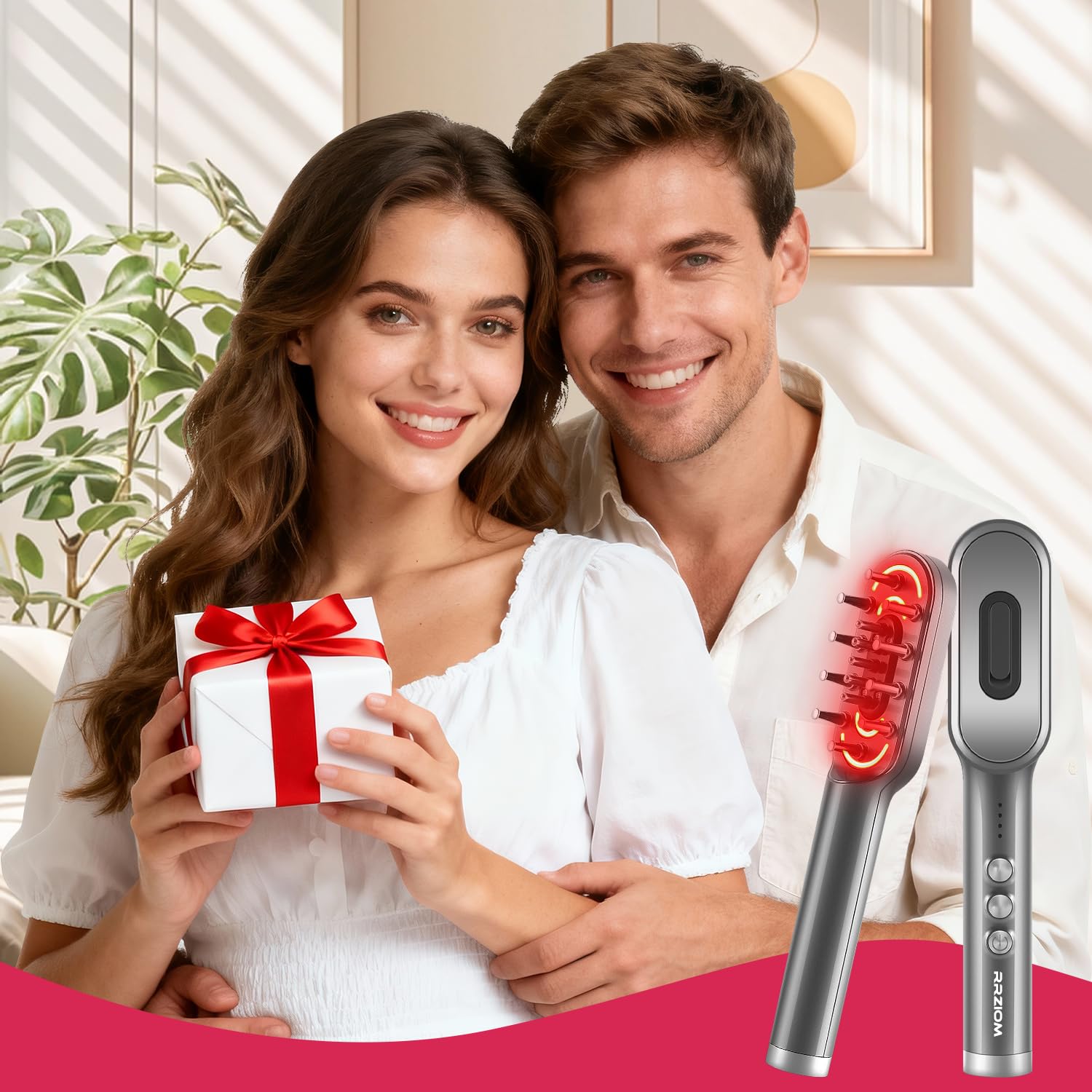One year warranty RRZIOM Laser Hair Growth Comb for peace of mind