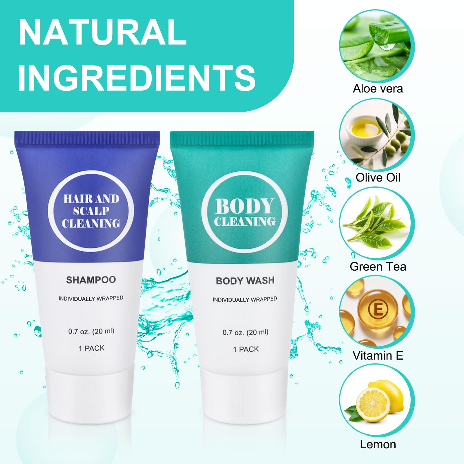 RSQAZQ 60-pack toiletries set for hotels, guests, and donation programs