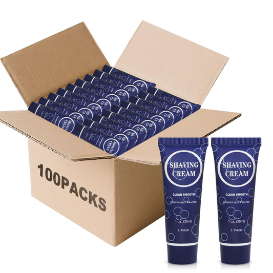 RSQAZQ travel shaving cream 1 oz package, compact for on the go grooming.