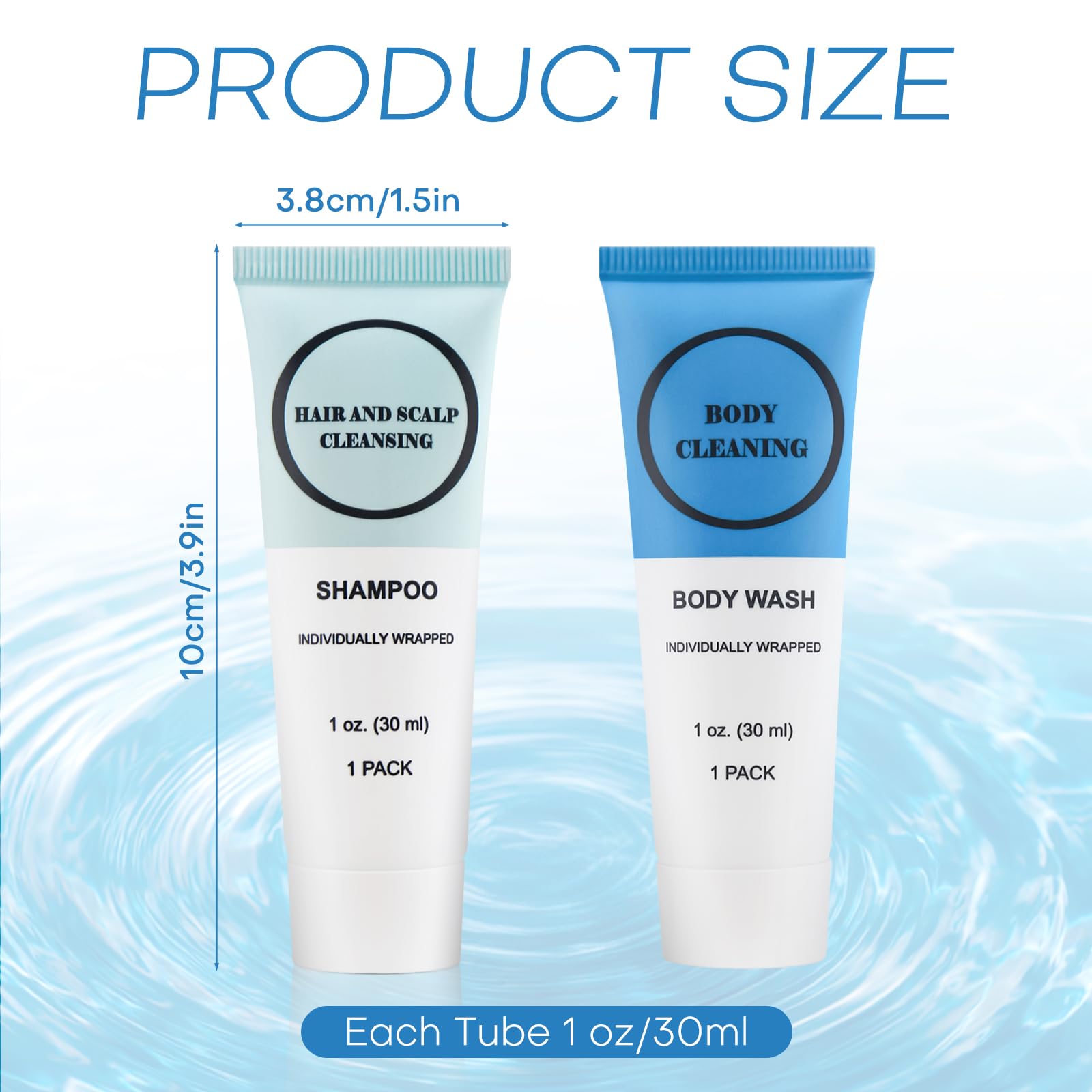 RSQAZQ travel size body wash bottle 1oz for compact packing