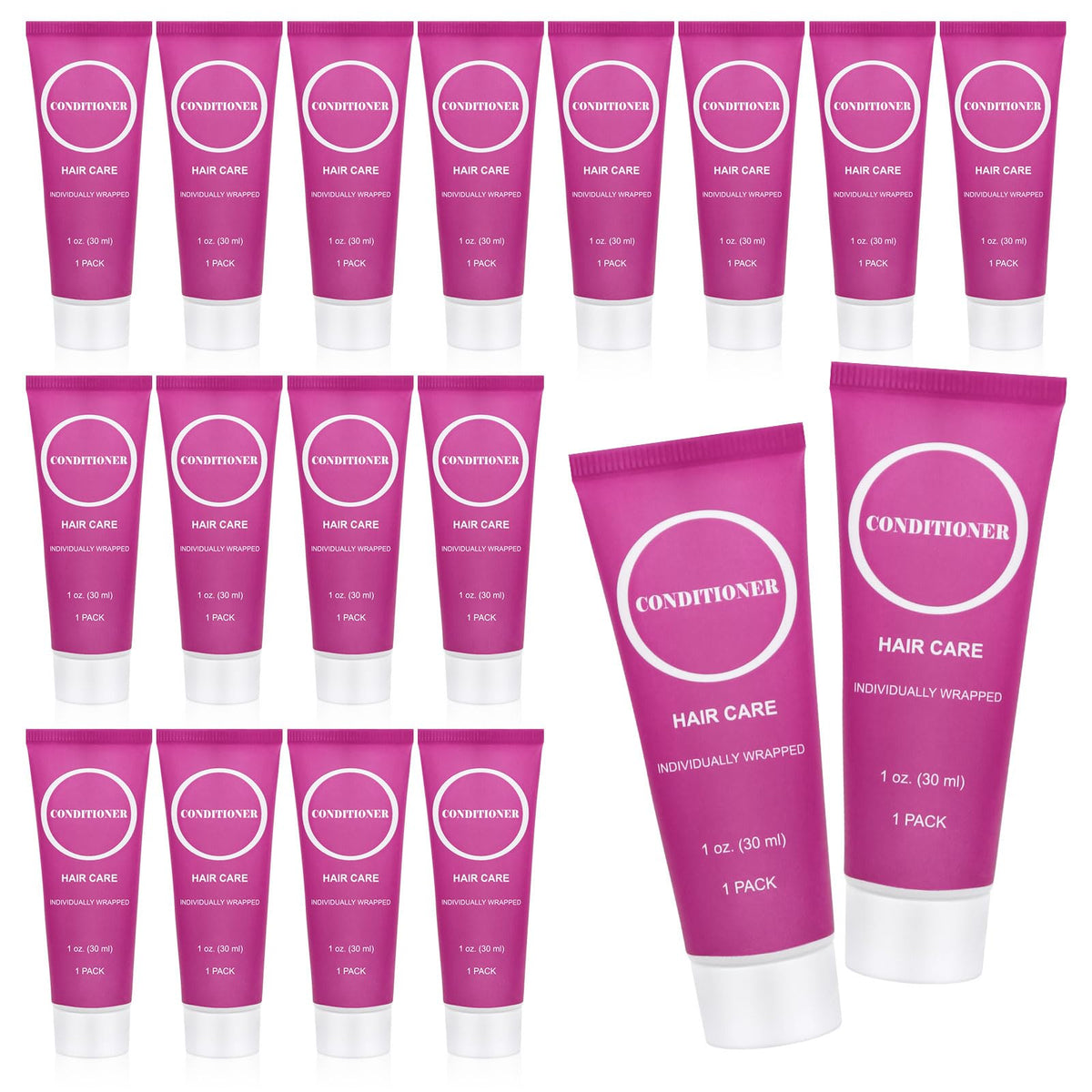 RSQAZQ travel-size conditioner 1oz tubes for on-the-go hydration.