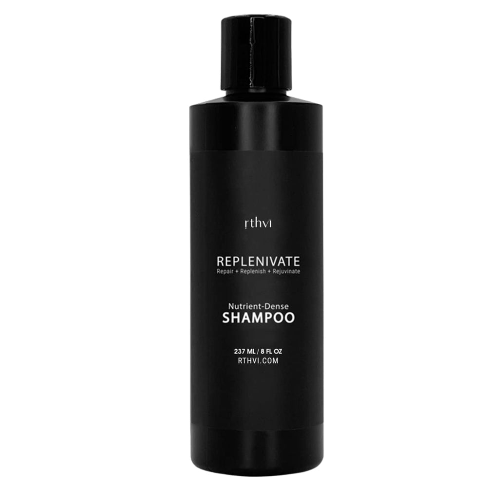 rthvi Replenivate conditioner being applied to hair roots for nourishment without weigh-down