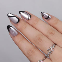 RTKHFZE cat-eye nails with shimmer for elegant evening looks