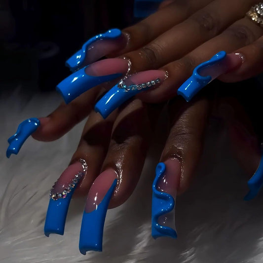 RTKHFZE front packaging showing blue French tips and full 20pcs set for easy selection