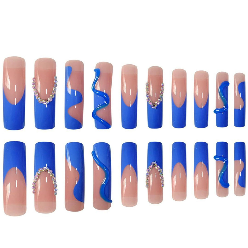 RTKHFZE side profile displaying curved extra-long acrylic shape for dramatic length