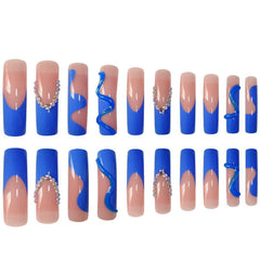 RTKHFZE side profile displaying curved extra-long acrylic shape for dramatic length