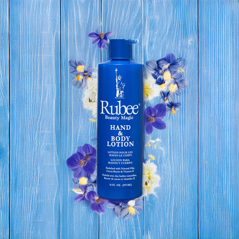 RUBEE non-greasy lotion texture demonstrating fast absorption and comfortable skin