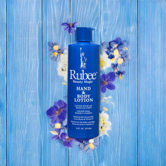 RUBEE non-greasy lotion texture demonstrating fast absorption and comfortable skin