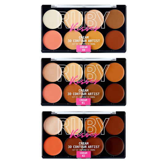 Ruby Kisses 3D Contour Artist Set packaging close-up for all-day wear.