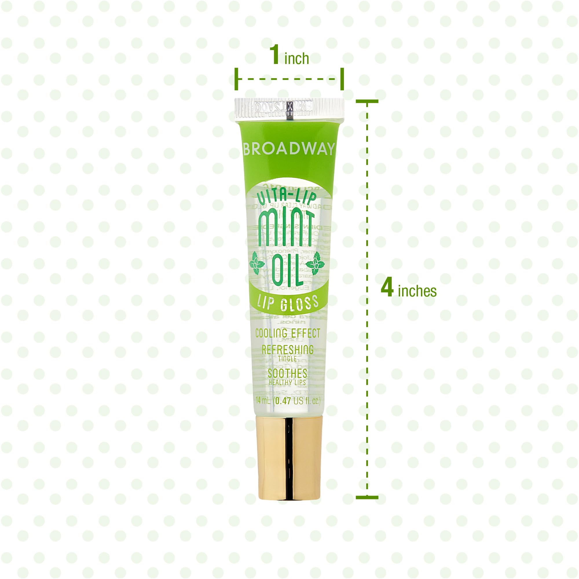 Ruby Kisses Broadway Vita-Lip gloss on lips adds rosy glow and shine.