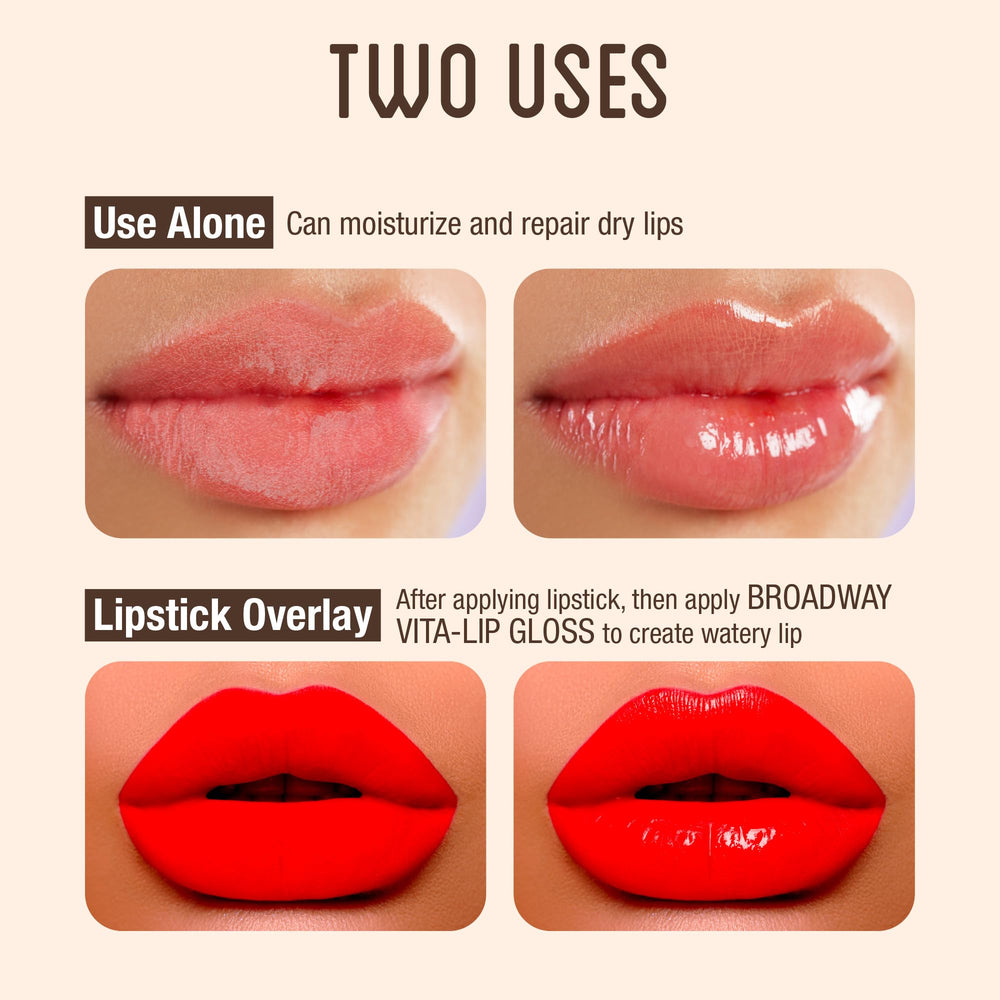 Vitamin oil blend in Vita-Lip Gloss nourishes lips with lightweight hydration