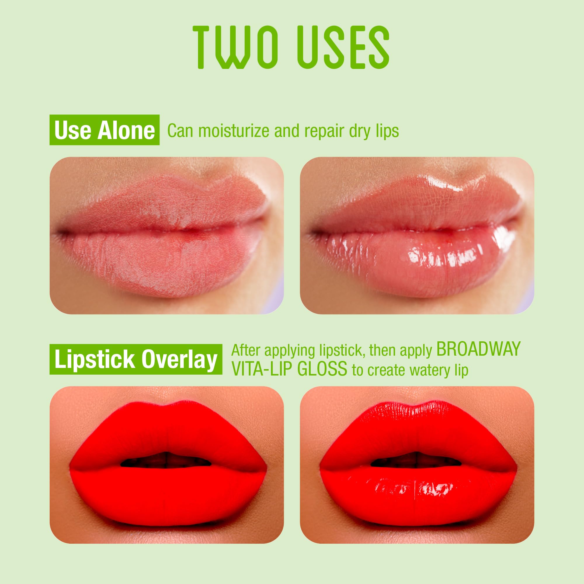 Rosehip oil in Vita-Lip gloss providing daily hydration for lips.