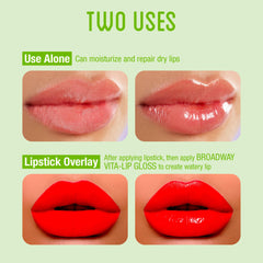 Rosehip oil in Vita-Lip gloss providing daily hydration for lips.