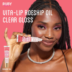 Ruby Kisses Broadway Vita-Lip packaging box close-up.