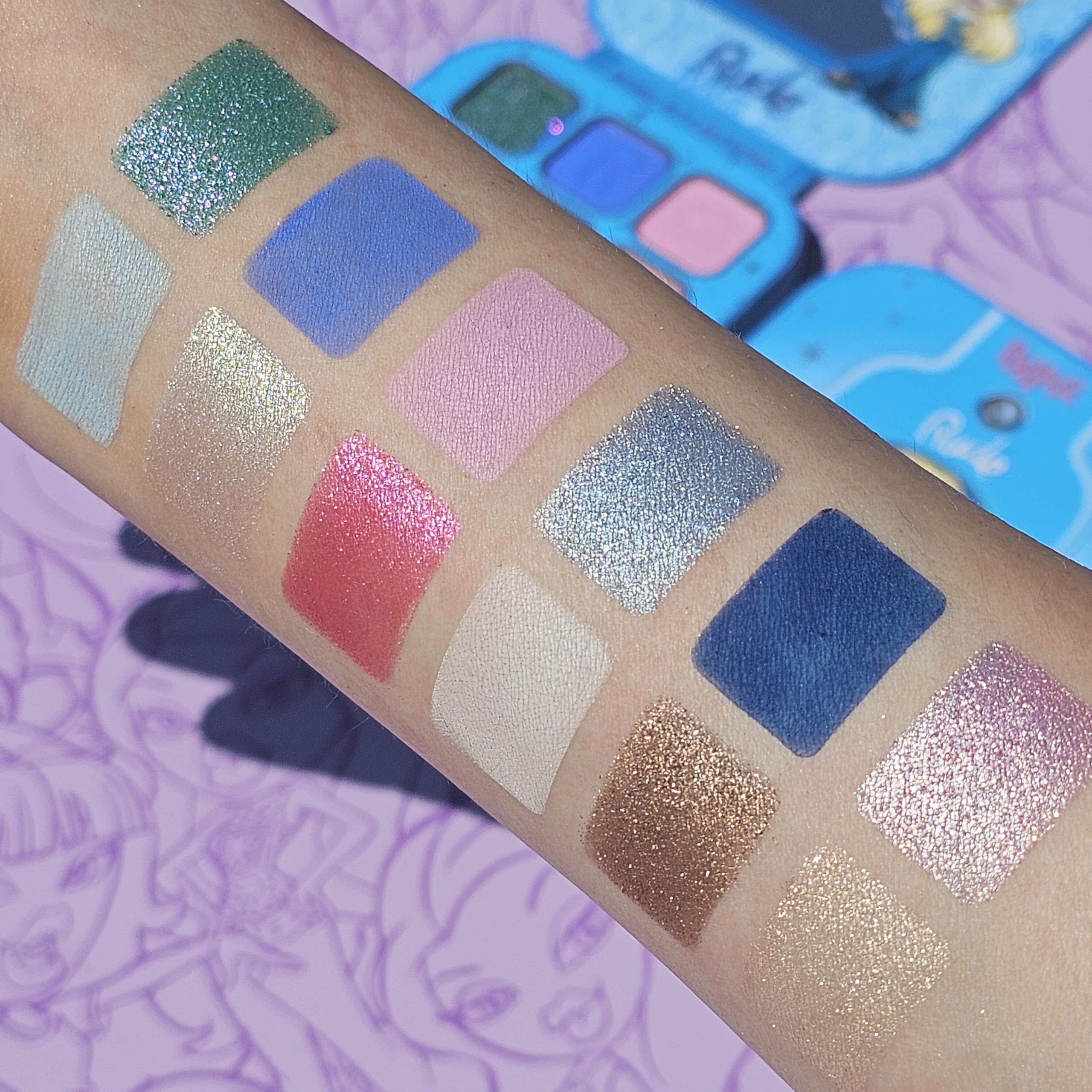 Rude Bratz Angel shades offer matte, shimmer, and metallic finishes for versatile eye looks.