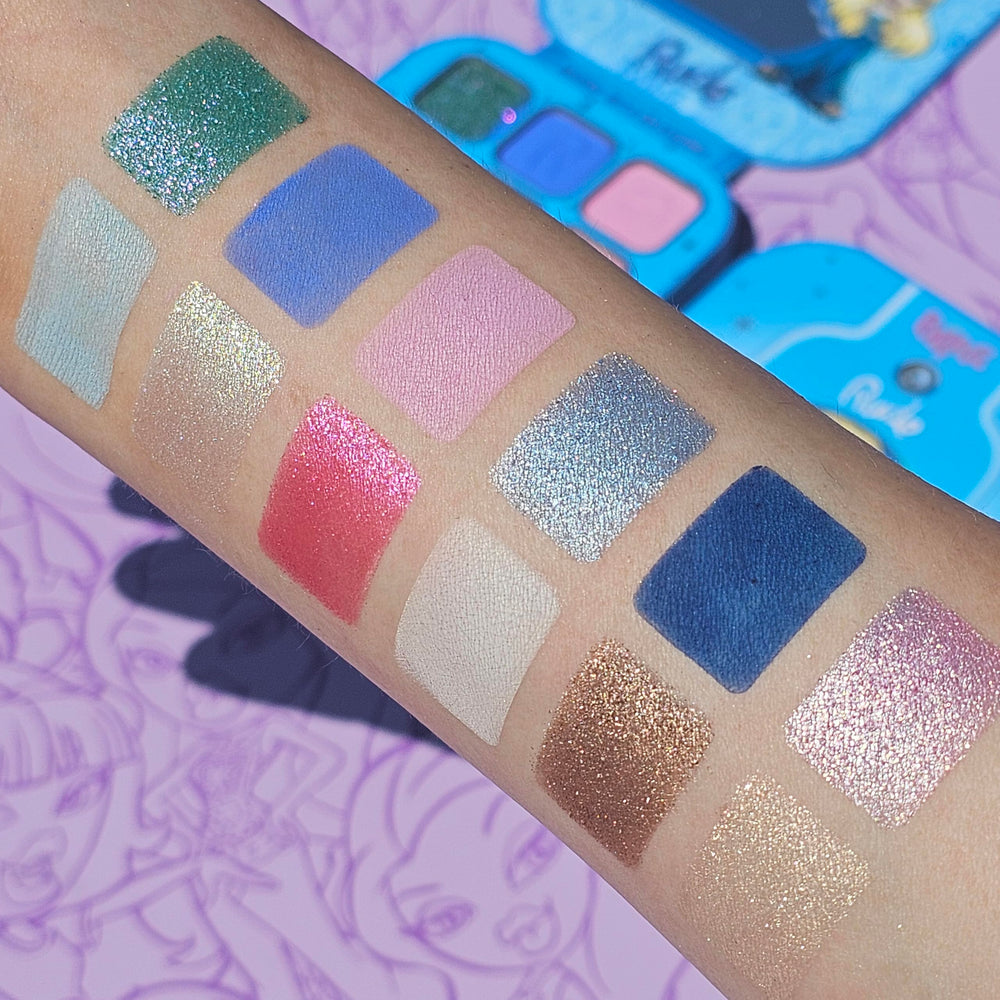 Rude Bratz Angel shades offer matte, shimmer, and metallic finishes for versatile eye looks.