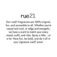 Rue 21 Pink Ice product display emphasizes travel-friendly bottle for on-the-go.