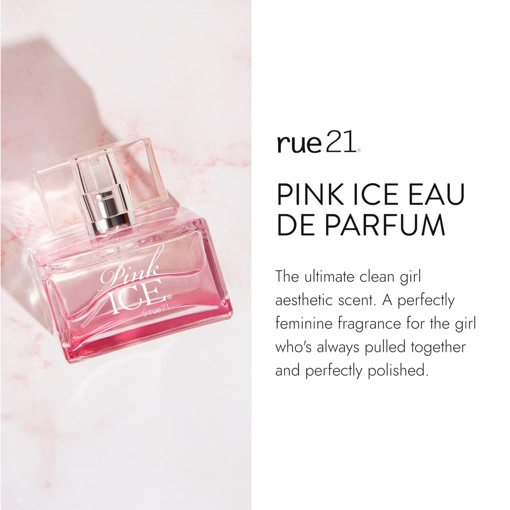 Rue 21 Pink Ice spray mist releasing fruity floral notes for casual wear.