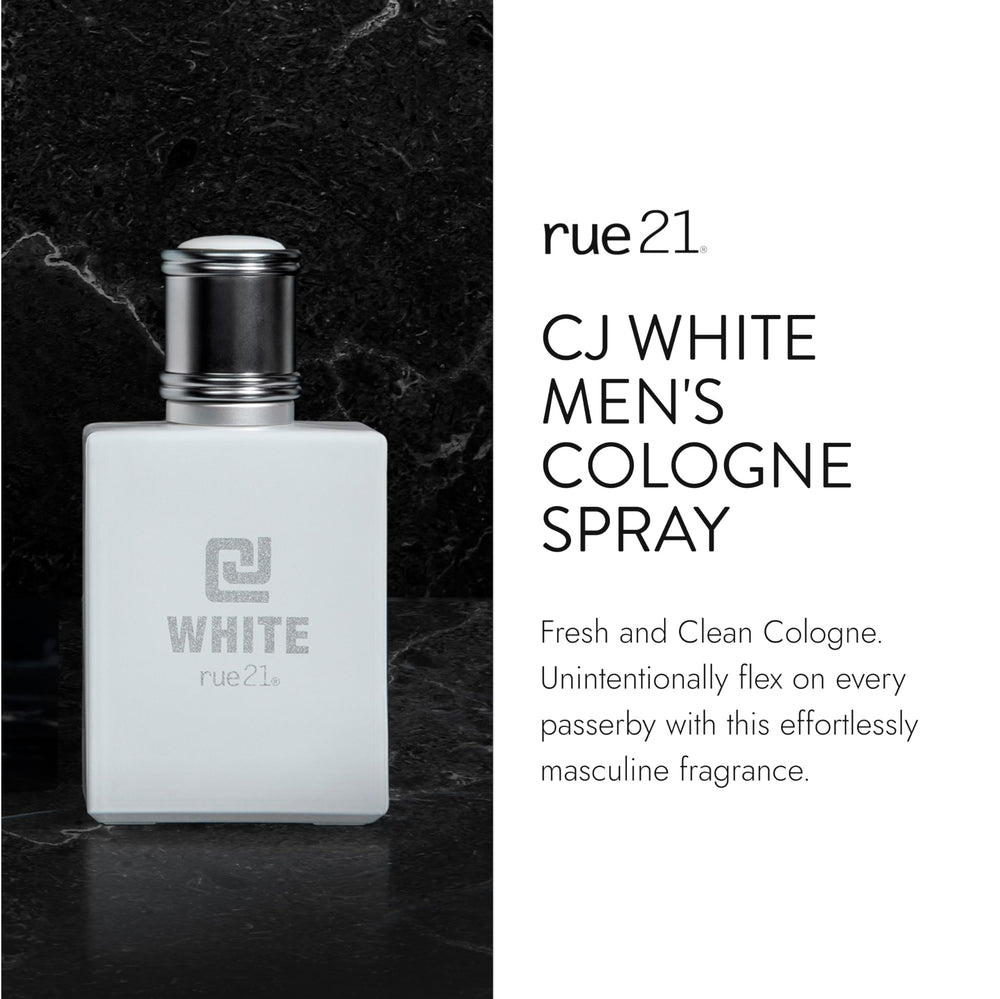 CJ White label close-up highlighting citrus notes for everyday wear