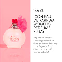 Rue 21 Icon Eau de Parfum cap close-up premium detailing