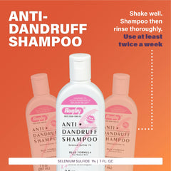 Blue formula shampoo lather close up from Rugby Laboratories showing cleansing action