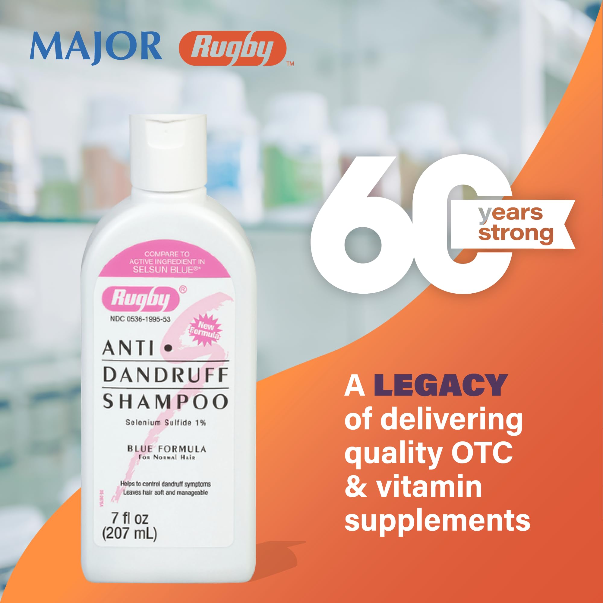 Multi pack rugby shampoo offers ongoing anti dandruff care for normal hair