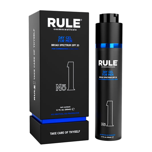 RULE COSMECEUTICALS No1 Day Gel for Men with SPF 20 hydrates the skin