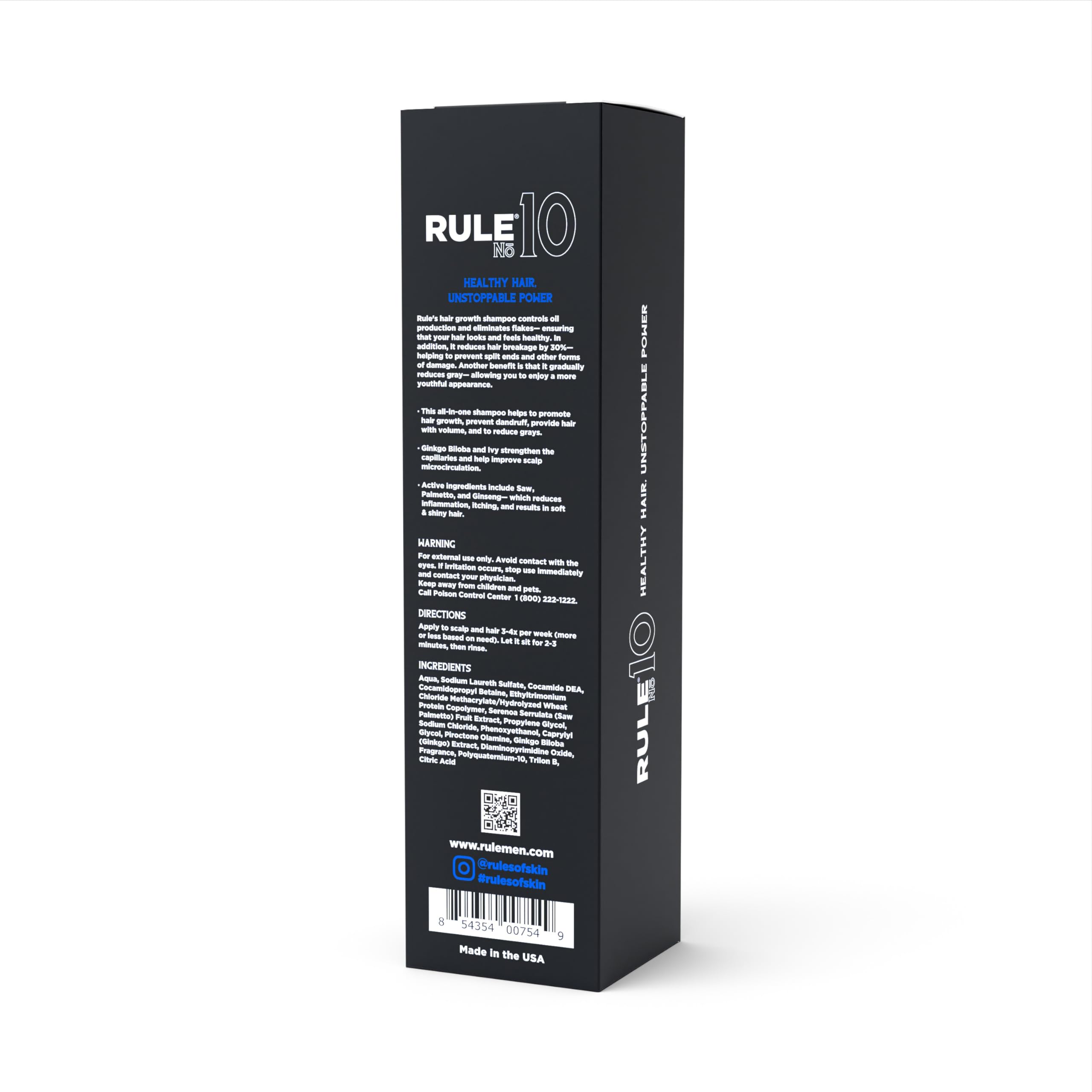 Rule No.10 scalp nourishment with piroctone olamine supports balanced scalp.