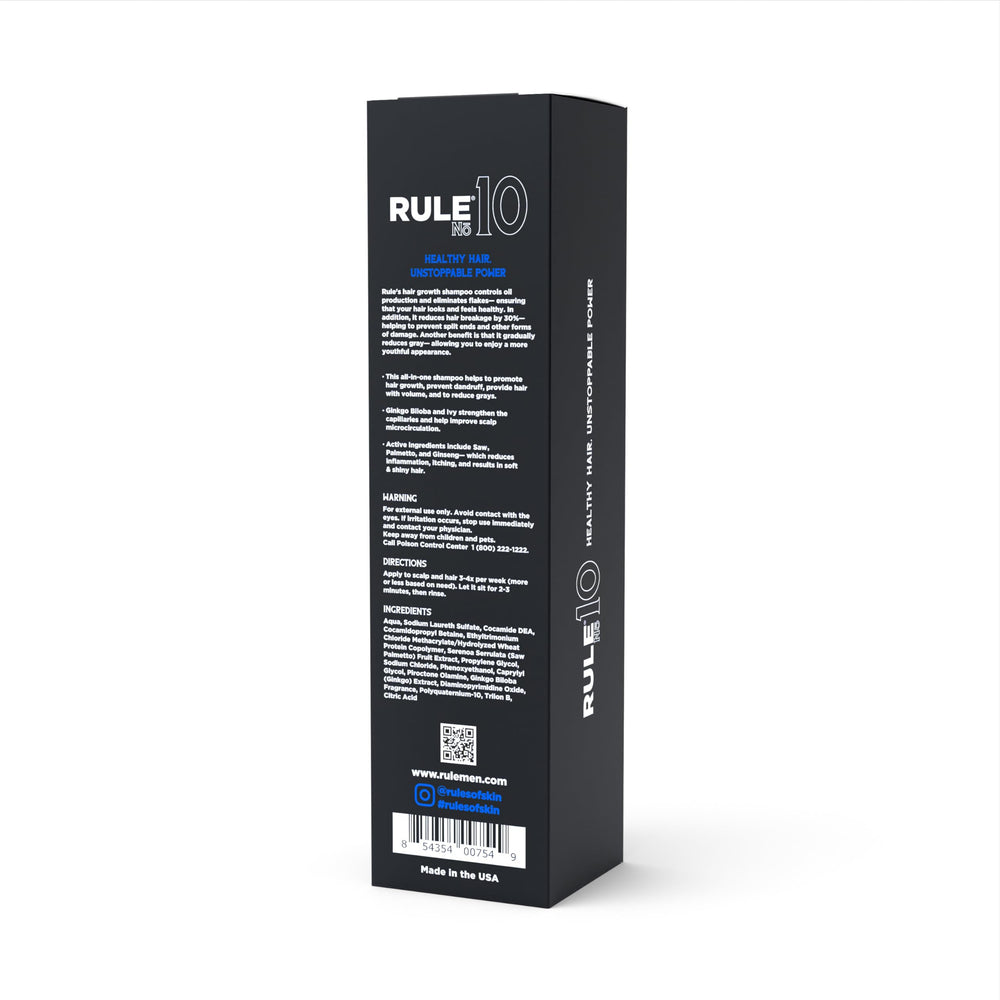 Rule No.10 scalp nourishment with piroctone olamine supports balanced scalp.