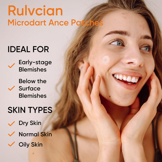 Rulvcian salicylic acid patch shown on skin for faster pore clearing action