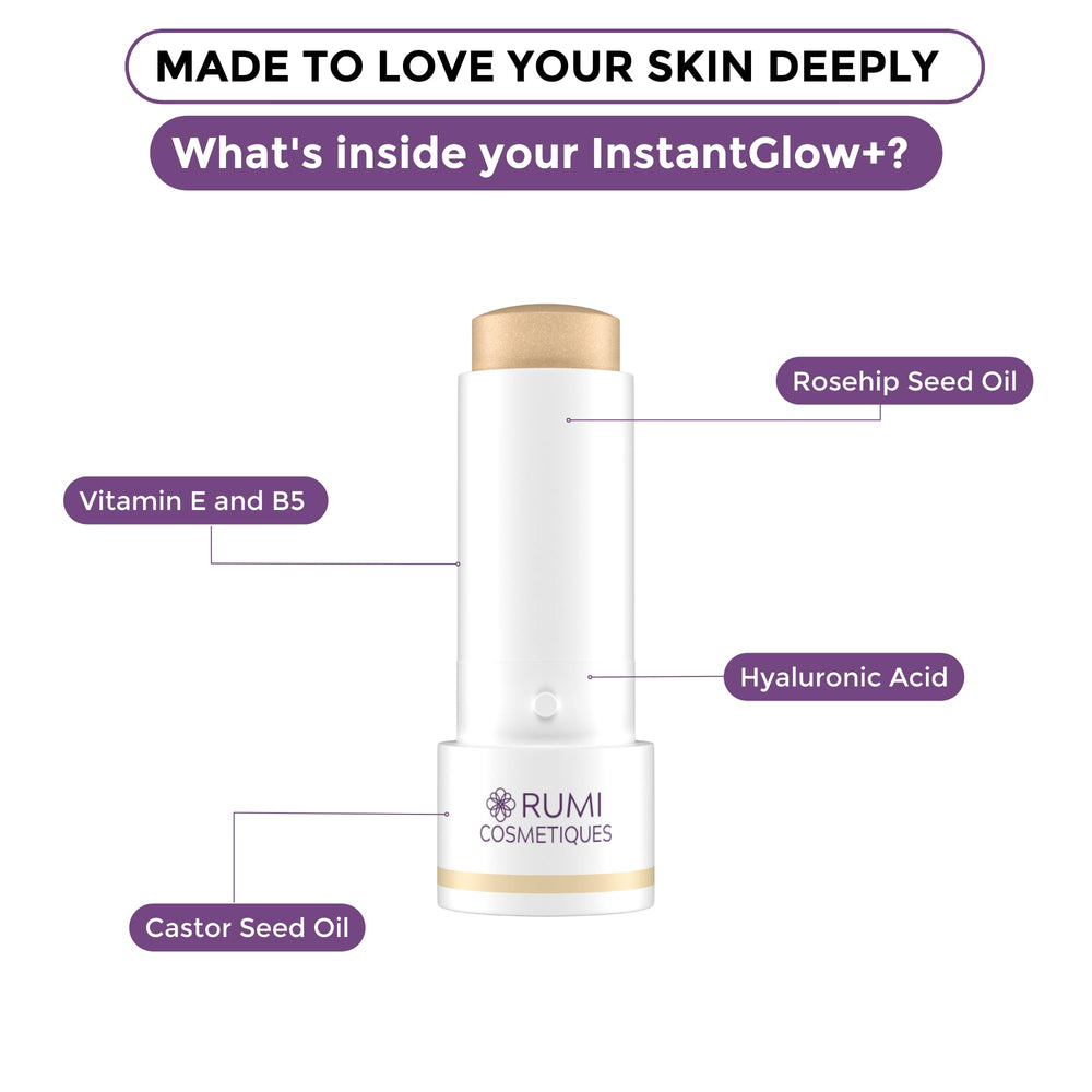 Rumi Cosmetiques InstantGlow+ vanilla swatch fits multiple skin tones