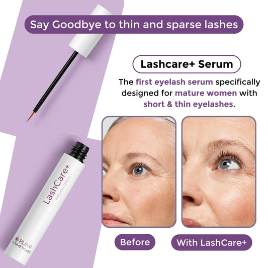 LashCare+ serum dropper close-up for precise nightly application