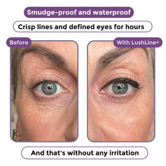 Rumi Cosmetiques LushLine+ vegan and cruelty-free formula suitable for sensitive eyes.