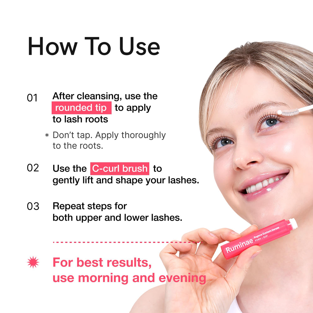 Ruminae close-up applicator tip ready for clean lash and brow application
