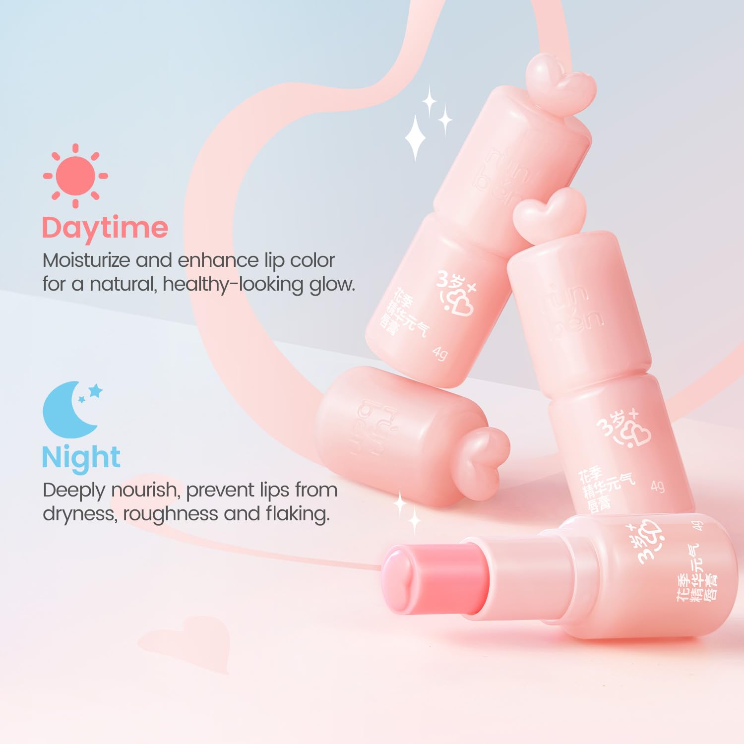 RUNBEN 24-hour hydration concept visual on lips