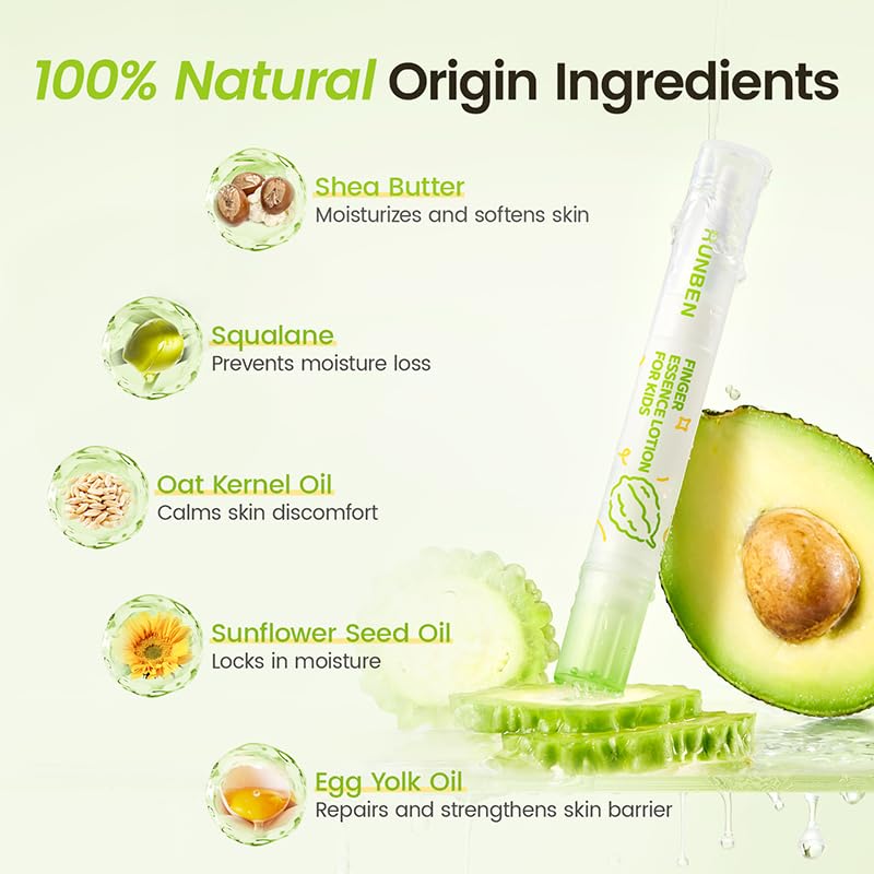 RUNBEN non-toxic ingredients label image communicates plant-based safety for toddlers