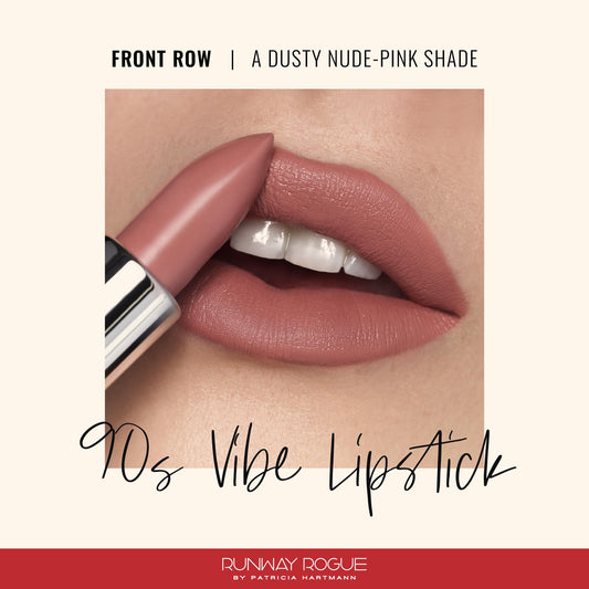 Runway Rogue 90s Vibe Front Row application close-up demonstrates smooth, buildable matte color.