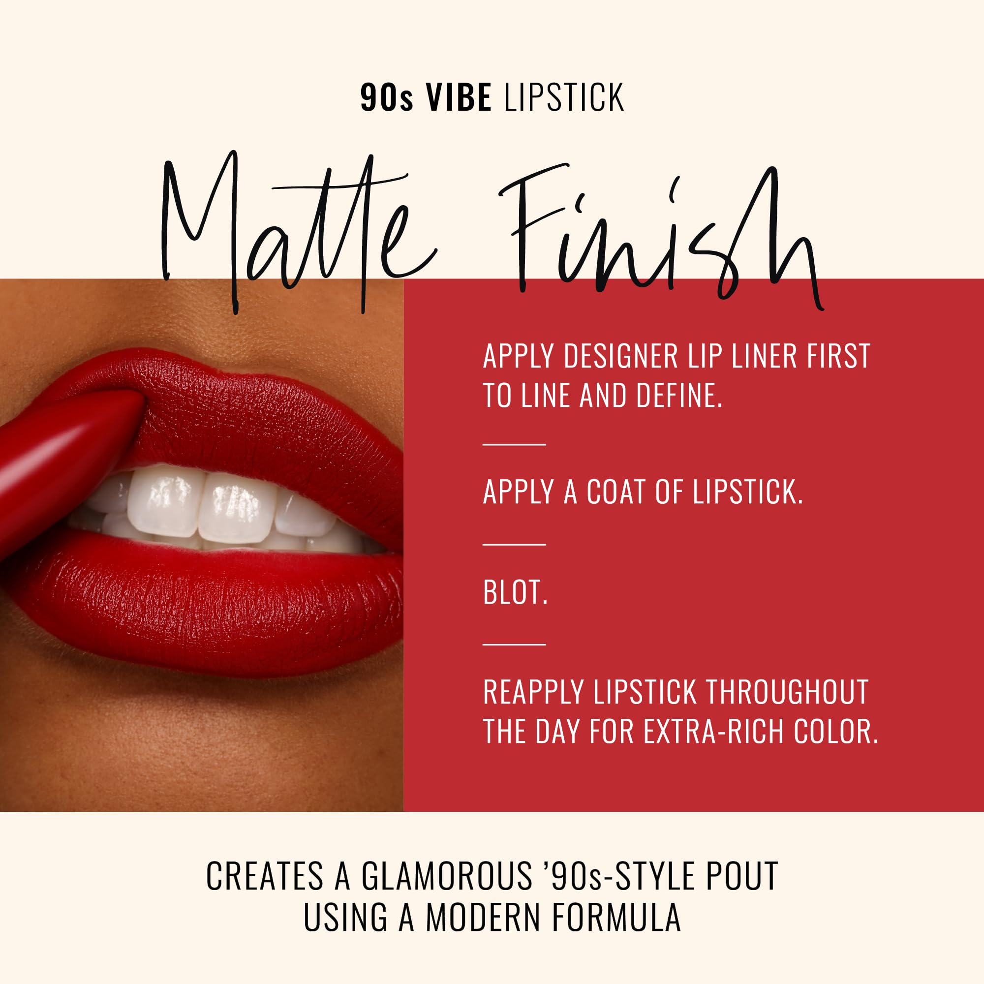 Runway Rogue Celeb on lips demonstrates buildable color and comfortable wear.