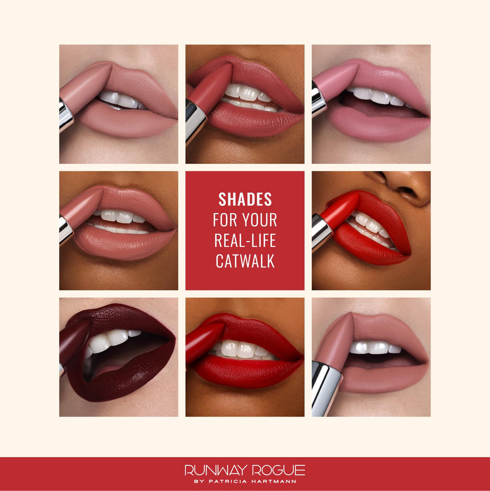 Runway Rogue 90s Vibe hydrating formula keeps lips comfortable during wear.