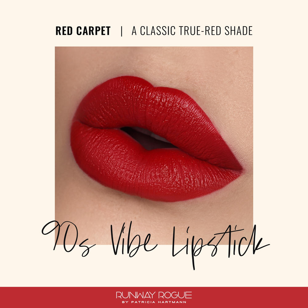 Runway Rogue 90s Vibe Lipstick matte texture demonstrates smooth glide and rich payoff