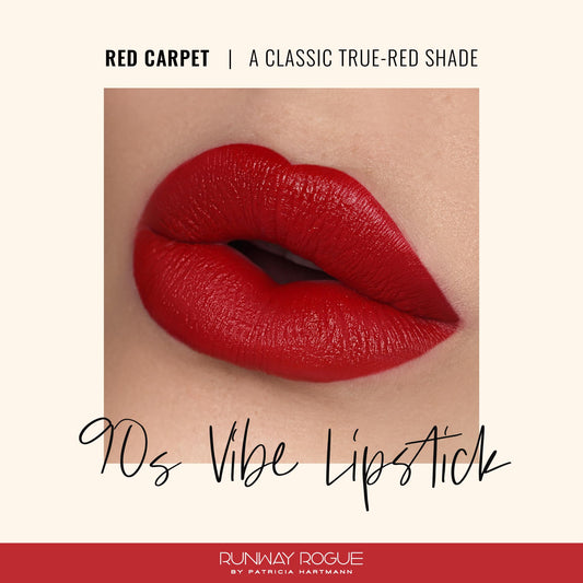 Runway Rogue 90s Vibe Lipstick matte texture demonstrates smooth glide and rich payoff