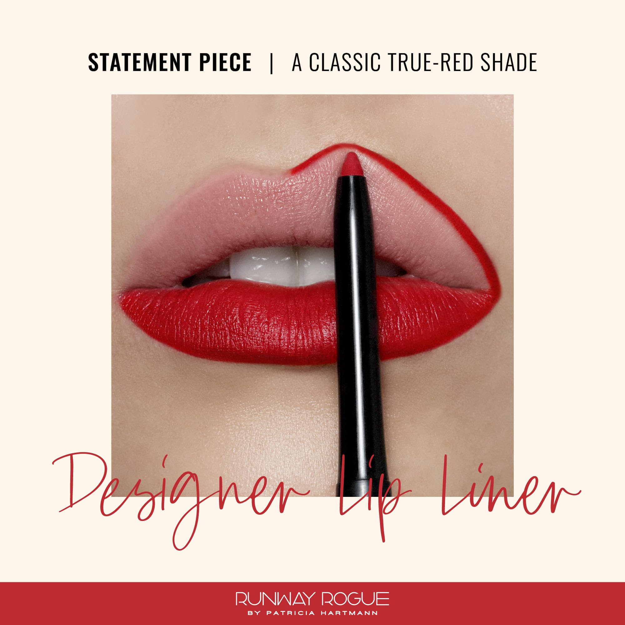 Runway Rogue Designer Liner Lip Pencil built-in sharpener highlights precise edge control.