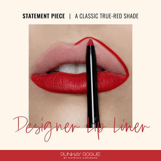 Runway Rogue Designer Liner Lip Pencil built-in sharpener highlights precise edge control.