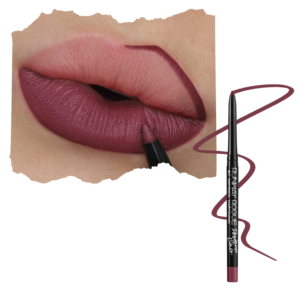 Runway Rogue Designer Liner Start the Show in matte plum defines lips with long wear