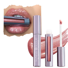 Runway Rogue LuxGloss Fashion Week tube with rose-gold shimmer for a vibrant shine.