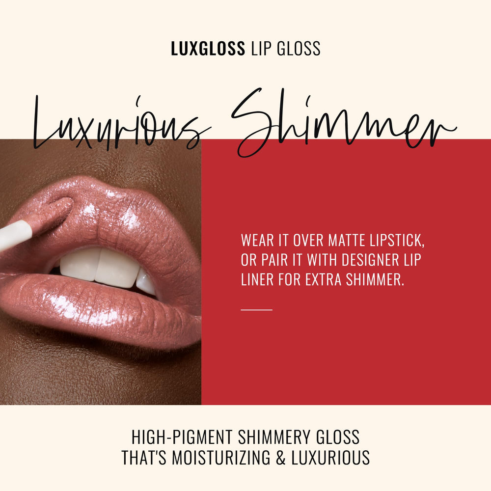 Moisturizing pearls from LuxGloss provide comfortable, non-sticky wear.