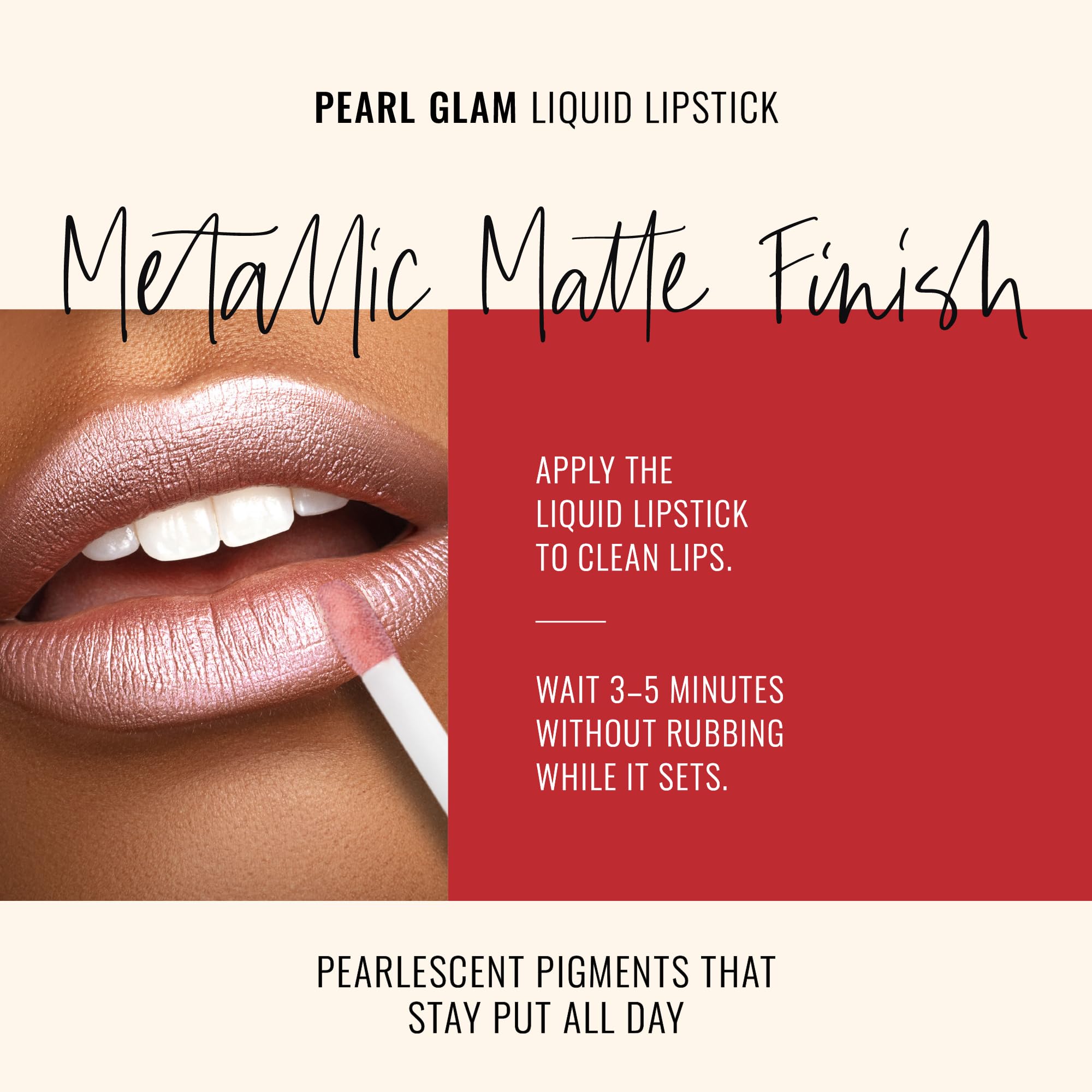 Runway Rogue Pearl Glam applicator in action for precise lip definition