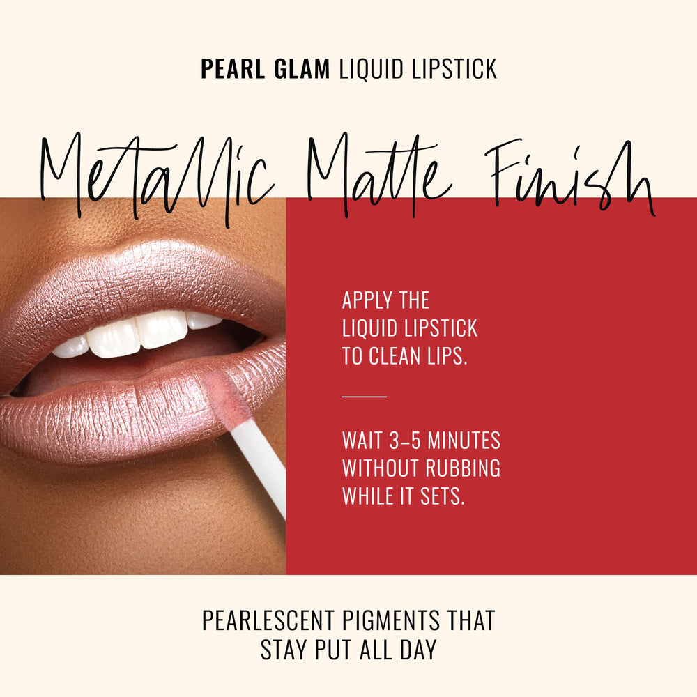 Runway Rogue Pearl Glam applicator in action for precise lip definition