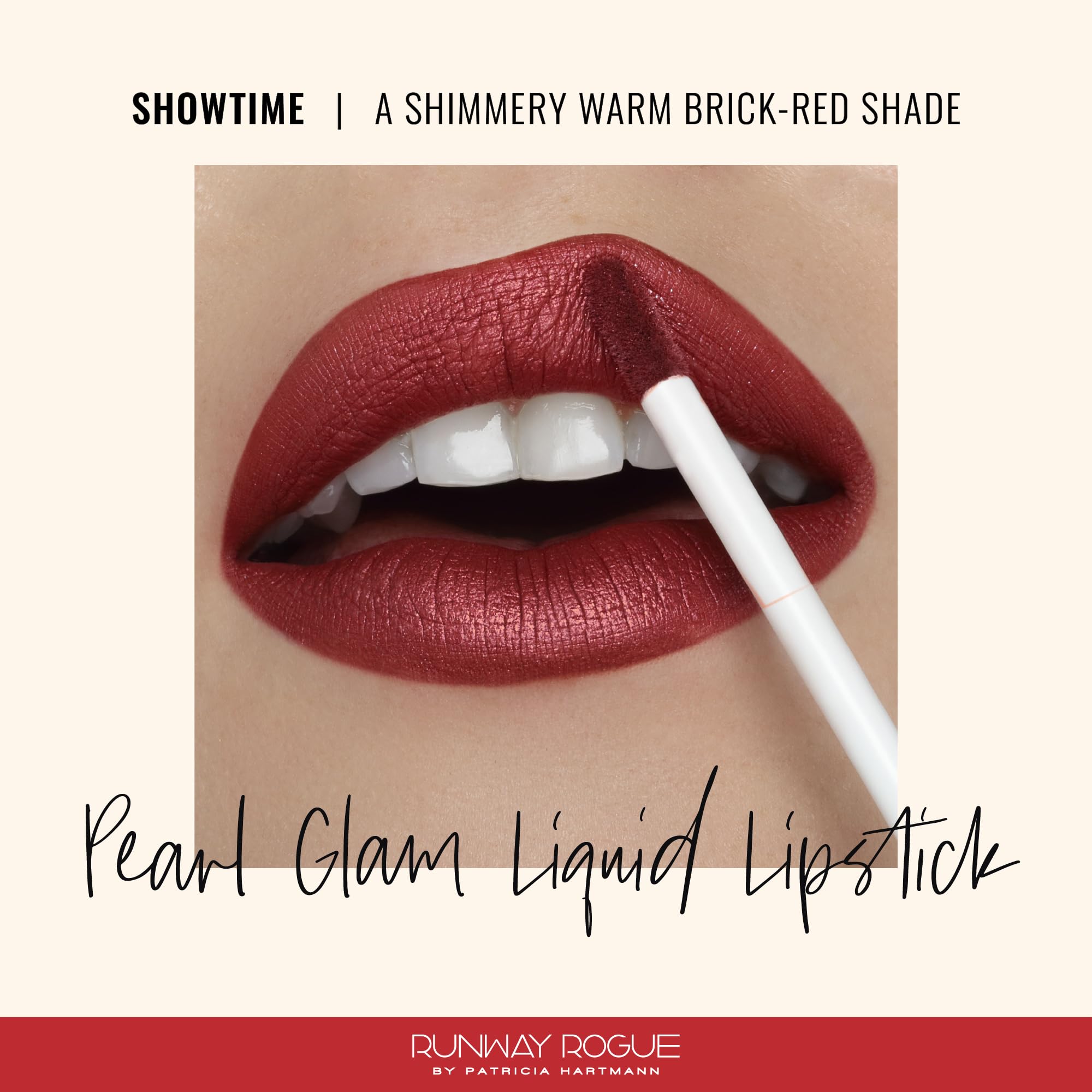 Runway Rogue Pearl Glam Showtime arm swatch shows rich color and shimmer