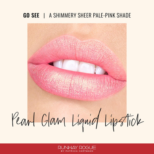 Runway Rogue Pearl Glam swatch shows metallic pearlescent finish and even coverage.
